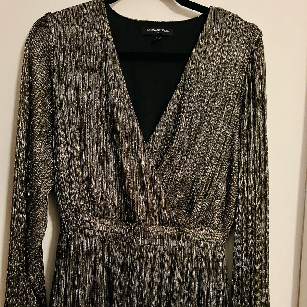 Banana Republic black with shimmery gold layer